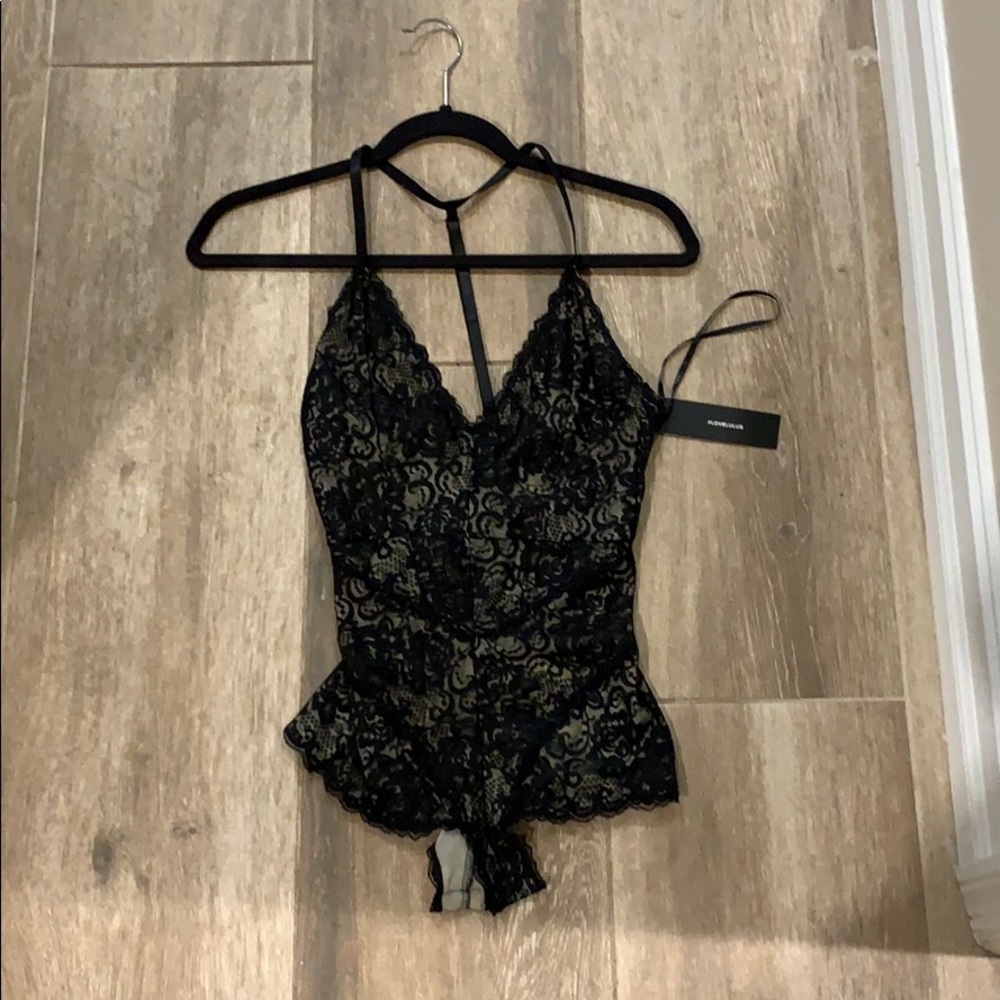 Black lace bodysuit